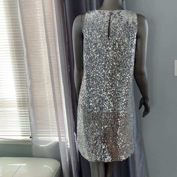 Nine West silver sequin dress. Size 4. - Picture 6 of 10